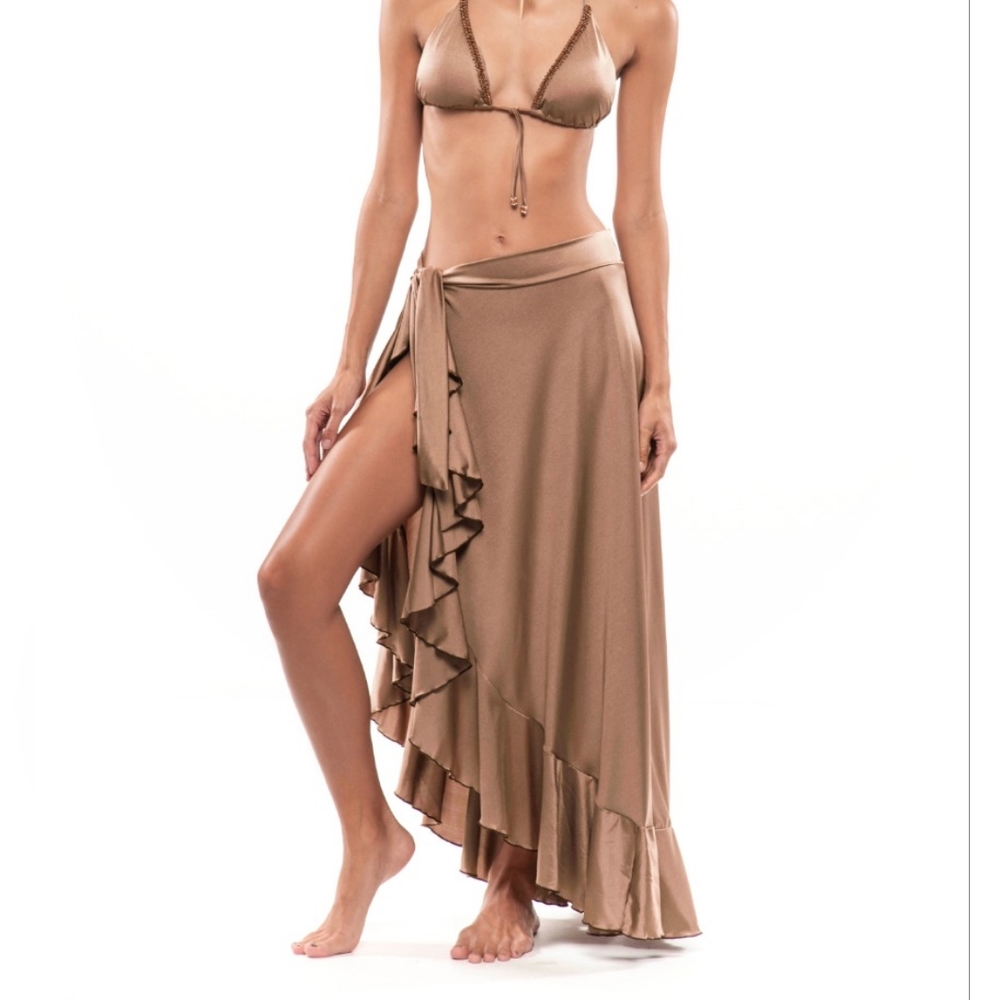 Bronze Ruffle  Cover-Up